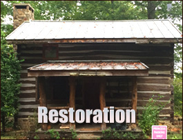 Historic Log Cabin Restoration  Whitakers, North Carolina